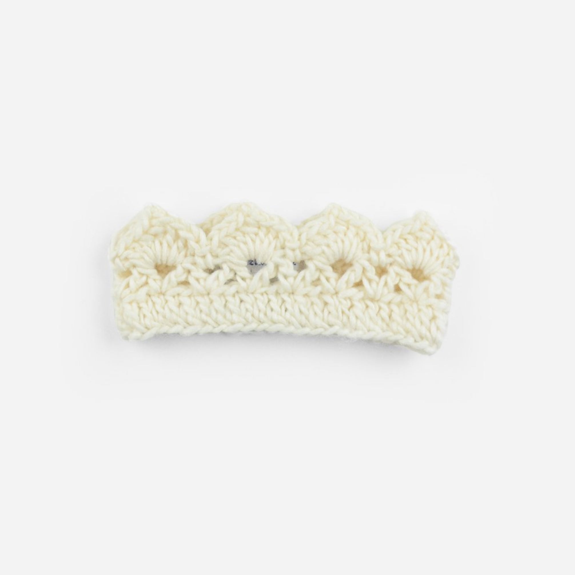 Avery Hand-Crochet Crown, Cream