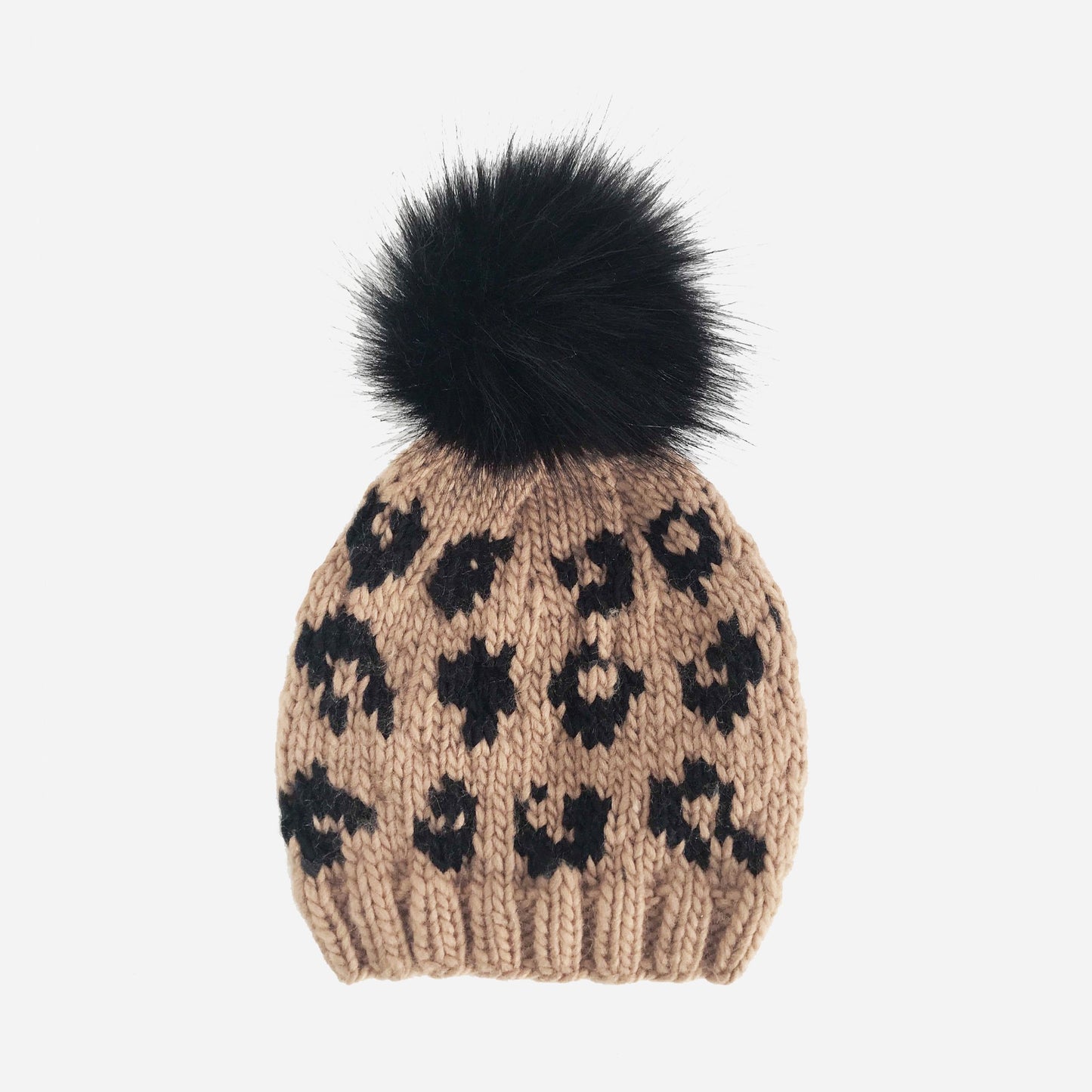 Cheetah Hat, Latte/Black