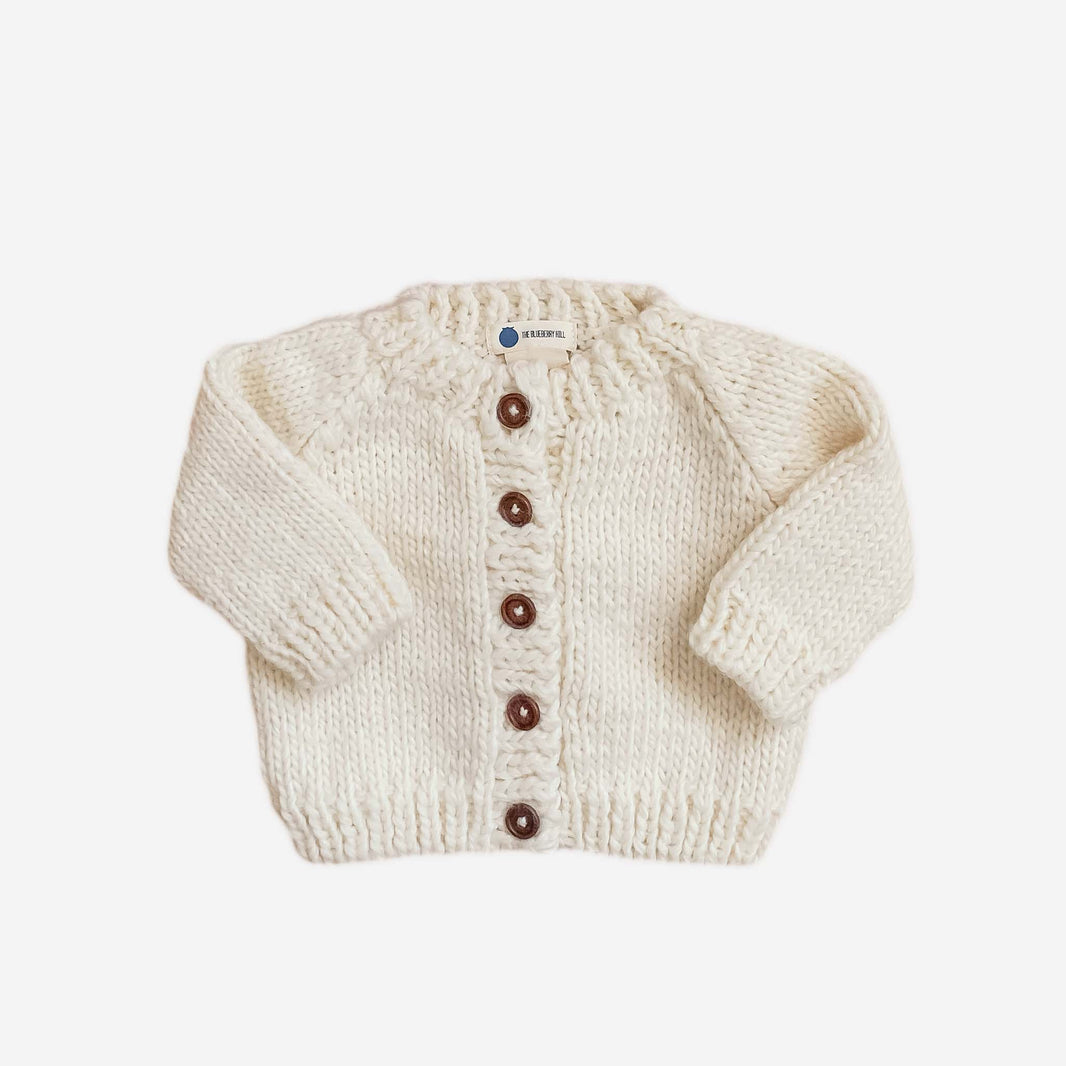 The Blueberry Hill Bear Cardigan-Bowie Grey main image 1