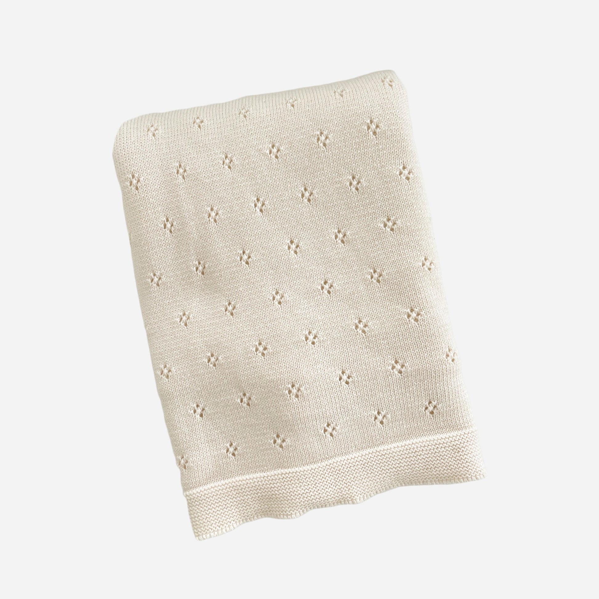 Breathable organic cotton baby blanket, cream neutral – The
