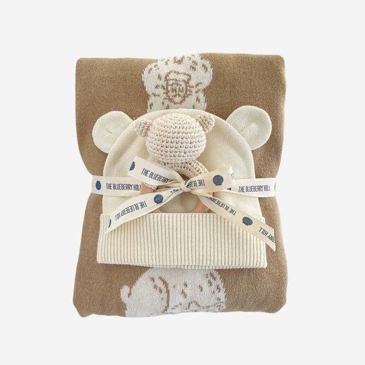 Cotton Baby Honey Bear Gift Set