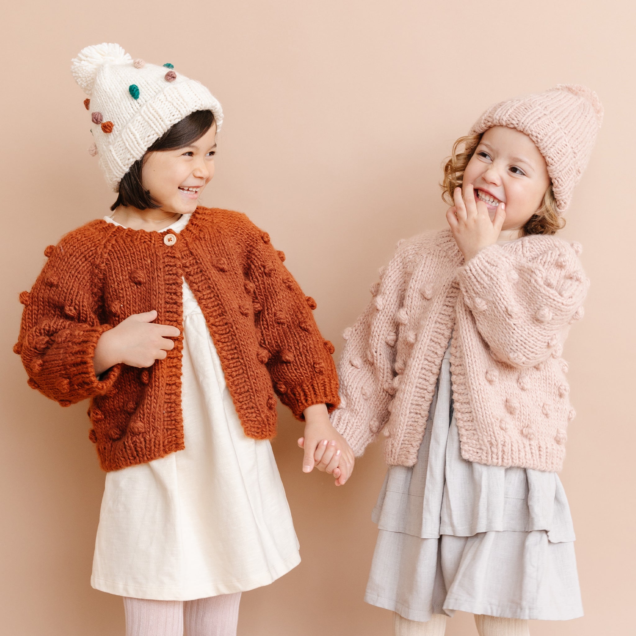 Popcorn Cardigan, Blush