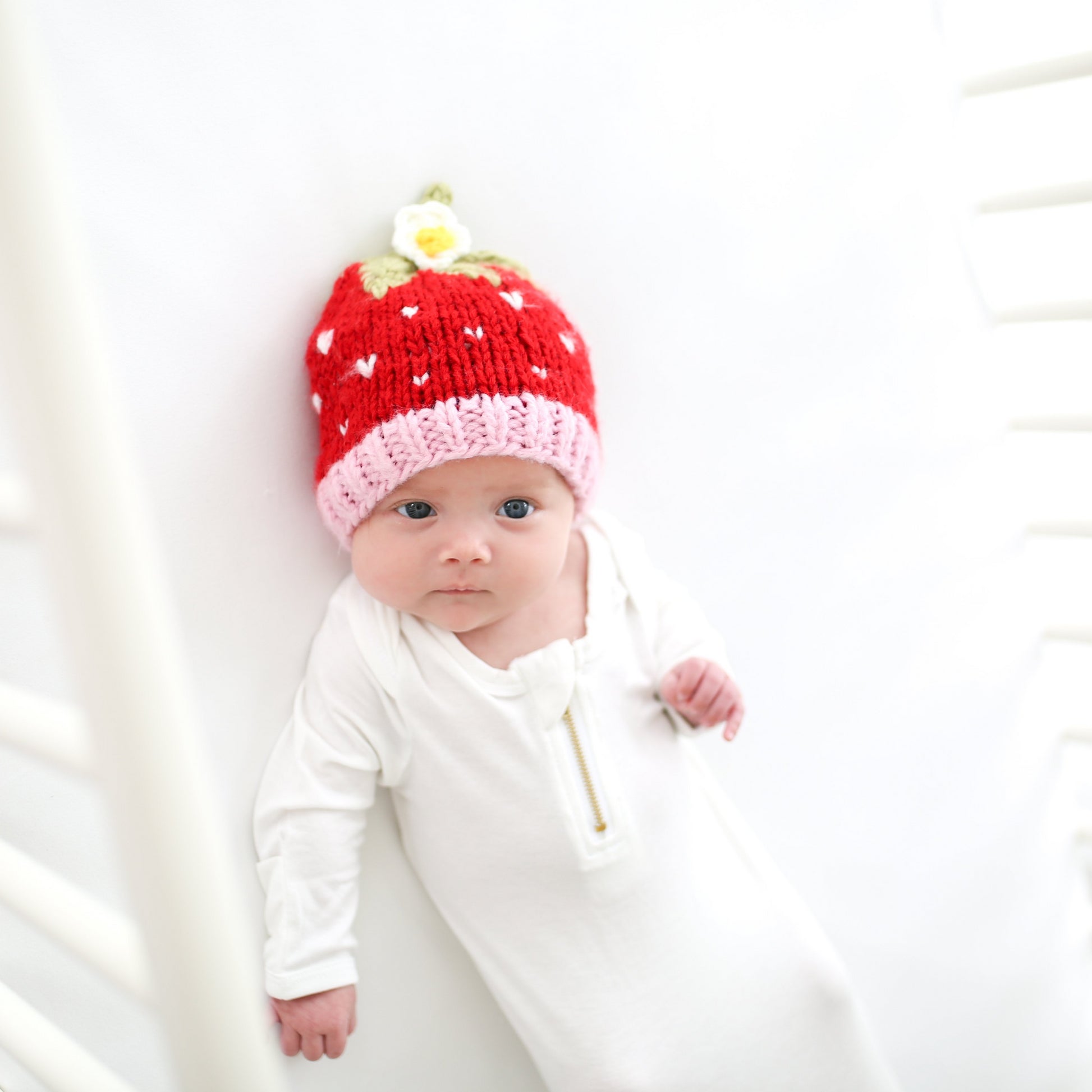 Addie Strawberry Hand-Knit Hat – The Blueberry Hill
